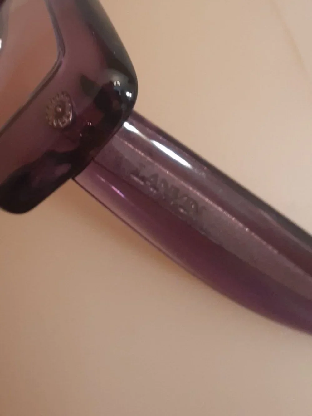 Lanvin purple plastic